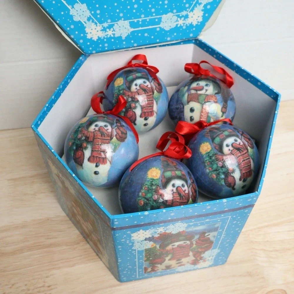 VTG 90's Frosty And Friends 12 Snowman Ornaments 2.5